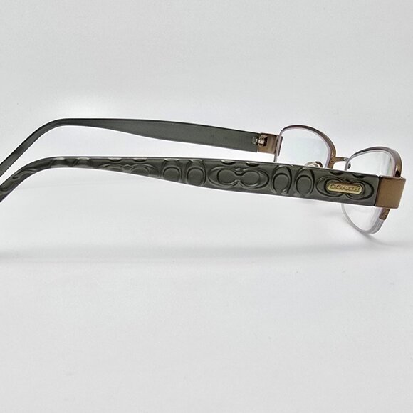 Coach Laverne 247 Bronze Olive Semi-Rimless Cat Eye Eyeglasses 48-18-135 - Picture 5 of 16